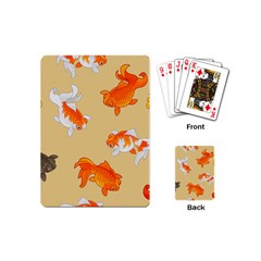 Gold Fish Seamless Pattern Background Playing Cards Single Design (mini)