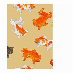 Gold Fish Seamless Pattern Background Small Garden Flag (two Sides) by Amaryn4rt