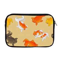 Gold Fish Seamless Pattern Background Apple Macbook Pro 17  Zipper Case by Amaryn4rt