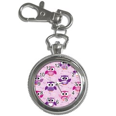 Seamless Cute Colourfull Owl Kids Pattern Key Chain Watches by Amaryn4rt