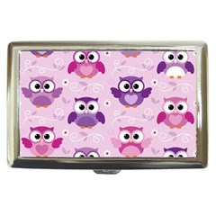 Seamless Cute Colourfull Owl Kids Pattern Cigarette Money Case by Amaryn4rt