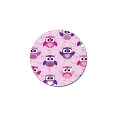 Seamless Cute Colourfull Owl Kids Pattern Golf Ball Marker by Amaryn4rt