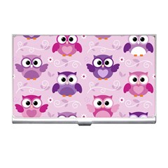 Seamless Cute Colourfull Owl Kids Pattern Business Card Holder by Amaryn4rt