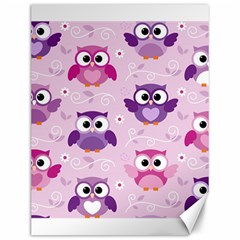 Seamless Cute Colourfull Owl Kids Pattern Canvas 12  X 16  by Amaryn4rt