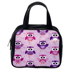 Seamless Cute Colourfull Owl Kids Pattern Classic Handbag (one Side) by Amaryn4rt