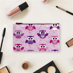 Seamless Cute Colourfull Owl Kids Pattern Cosmetic Bag (small) by Amaryn4rt