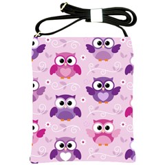 Seamless Cute Colourfull Owl Kids Pattern Shoulder Sling Bag by Amaryn4rt