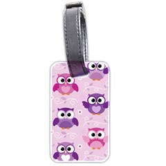 Seamless Cute Colourfull Owl Kids Pattern Luggage Tag (two Sides) by Amaryn4rt