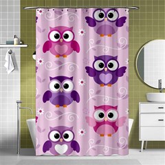 Seamless Cute Colourfull Owl Kids Pattern Shower Curtain 48  X 72  (small)  by Amaryn4rt