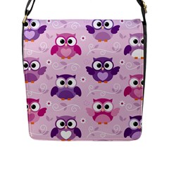 Seamless Cute Colourfull Owl Kids Pattern Flap Closure Messenger Bag (l) by Amaryn4rt