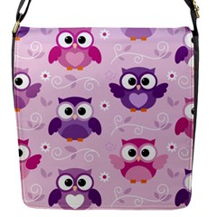 Seamless Cute Colourfull Owl Kids Pattern Flap Closure Messenger Bag (s) by Amaryn4rt