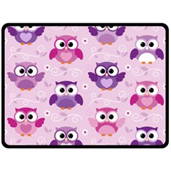 Seamless Cute Colourfull Owl Kids Pattern Double Sided Fleece Blanket (large)  by Amaryn4rt