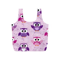 Seamless Cute Colourfull Owl Kids Pattern Full Print Recycle Bag (s) by Amaryn4rt