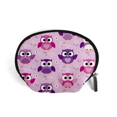 Seamless Cute Colourfull Owl Kids Pattern Accessory Pouch (small) by Amaryn4rt