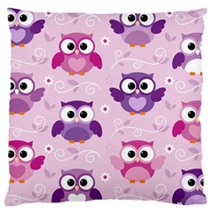 Seamless Cute Colourfull Owl Kids Pattern Standard Flano Cushion Case (one Side) by Amaryn4rt