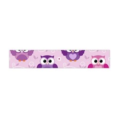 Seamless Cute Colourfull Owl Kids Pattern Flano Scarf (mini) by Amaryn4rt