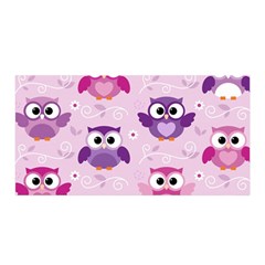 Seamless Cute Colourfull Owl Kids Pattern Satin Wrap by Amaryn4rt