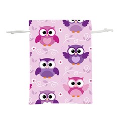 Seamless Cute Colourfull Owl Kids Pattern Lightweight Drawstring Pouch (s) by Amaryn4rt