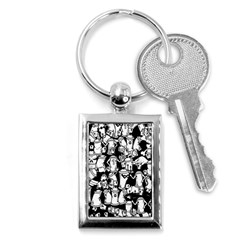 Graffiti Spray Can Characters Seamless Pattern Key Chain (rectangle) by Amaryn4rt