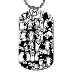 Graffiti Spray Can Characters Seamless Pattern Dog Tag (one Side) by Amaryn4rt