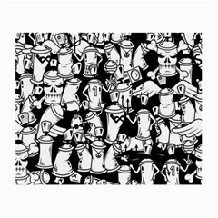 Graffiti Spray Can Characters Seamless Pattern Small Glasses Cloth by Amaryn4rt