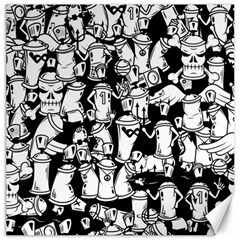 Graffiti Spray Can Characters Seamless Pattern Canvas 16  X 16  by Amaryn4rt