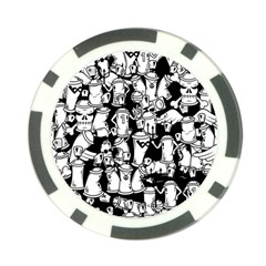 Graffiti Spray Can Characters Seamless Pattern Poker Chip Card Guard (10 Pack) by Amaryn4rt