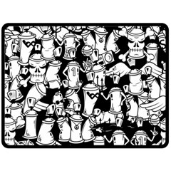 Graffiti Spray Can Characters Seamless Pattern Fleece Blanket (large) 