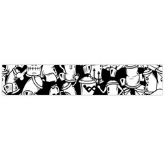 Graffiti Spray Can Characters Seamless Pattern Large Flano Scarf  by Amaryn4rt