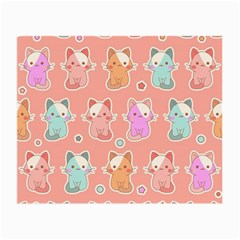 Cute Kawaii Kittens Seamless Pattern Small Glasses Cloth (2 Sides) by Amaryn4rt