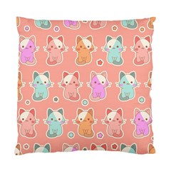 Cute Kawaii Kittens Seamless Pattern Standard Cushion Case (one Side) by Amaryn4rt