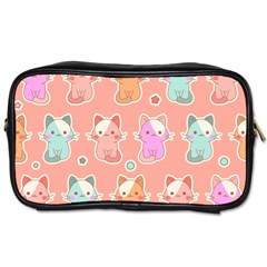 Cute Kawaii Kittens Seamless Pattern Toiletries Bag (one Side)