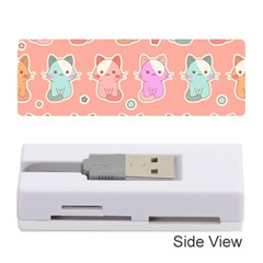 Cute Kawaii Kittens Seamless Pattern Memory Card Reader (stick) by Amaryn4rt