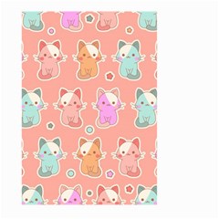 Cute Kawaii Kittens Seamless Pattern Large Garden Flag (two Sides) by Amaryn4rt