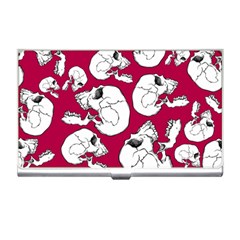 Terrible Frightening Seamless Pattern With Skull Business Card Holder by Amaryn4rt