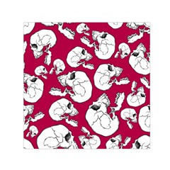 Terrible Frightening Seamless Pattern With Skull Small Satin Scarf (square) by Amaryn4rt