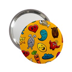 Graffiti Characters Seamless Ornament 2 25  Handbag Mirrors by Amaryn4rt