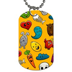 Graffiti Characters Seamless Ornament Dog Tag (one Side) by Amaryn4rt