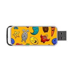 Graffiti Characters Seamless Ornament Portable Usb Flash (one Side) by Amaryn4rt