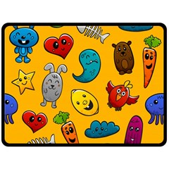 Graffiti Characters Seamless Ornament Double Sided Fleece Blanket (large)  by Amaryn4rt