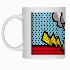 Rays Smoke Pop Art Style Vector Illustration White Mugs by Amaryn4rt