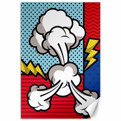 Rays Smoke Pop Art Style Vector Illustration Canvas 12  X 18  by Amaryn4rt