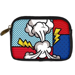 Rays Smoke Pop Art Style Vector Illustration Digital Camera Leather Case by Amaryn4rt