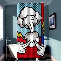 Rays Smoke Pop Art Style Vector Illustration Shower Curtain 36  X 72  (stall)  by Amaryn4rt