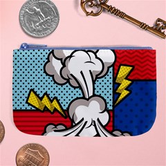 Rays Smoke Pop Art Style Vector Illustration Large Coin Purse by Amaryn4rt