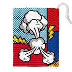 Rays Smoke Pop Art Style Vector Illustration Drawstring Pouch (5XL) Front