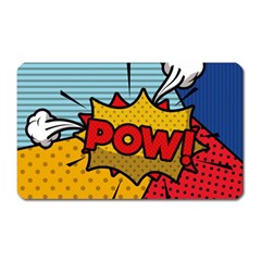 Pow Word Pop Art Style Expression Vector Magnet (rectangular) by Amaryn4rt