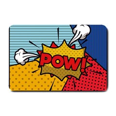 Pow Word Pop Art Style Expression Vector Small Doormat  by Amaryn4rt