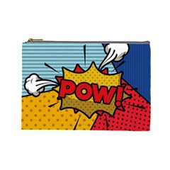 Pow Word Pop Art Style Expression Vector Cosmetic Bag (large) by Amaryn4rt