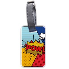 Pow Word Pop Art Style Expression Vector Luggage Tag (one Side) by Amaryn4rt